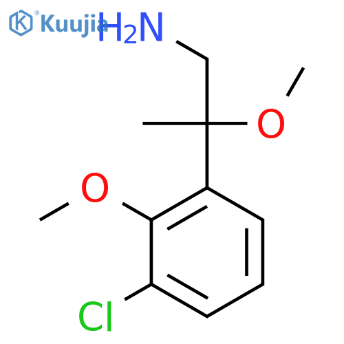 2-(3-chloro-2-methoxyphenyl)-2-methoxypropan-1-amine structure