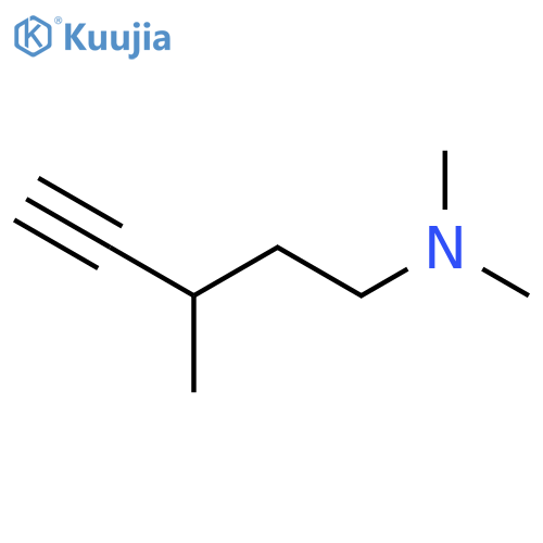 dimethyl(3-methylpent-4-yn-1-yl)amine structure