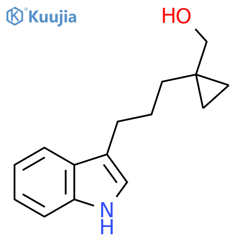 {1-3-(1H-indol-3-yl)propylcyclopropyl}methanol structure
