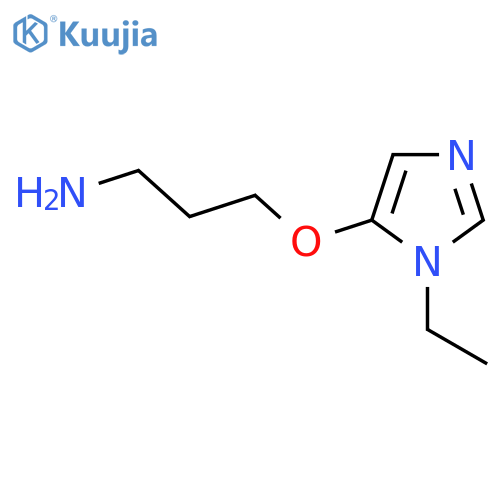 3-(1-ethyl-1H-imidazol-5-yl)oxypropan-1-amine structure