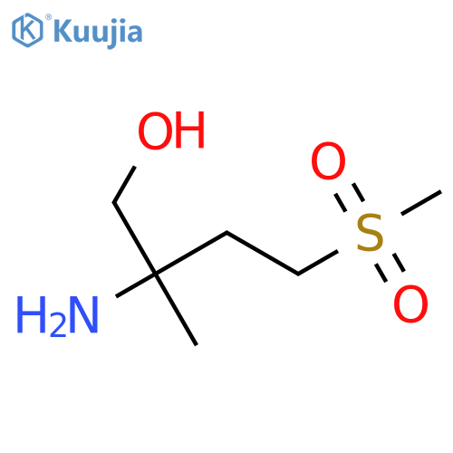 2-amino-4-methanesulfonyl-2-methylbutan-1-ol structure
