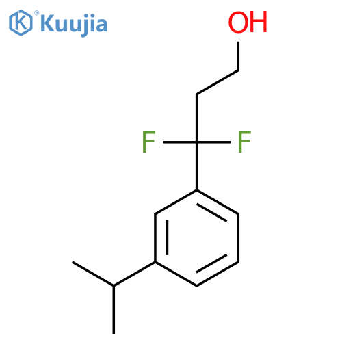 3,3-difluoro-3-3-(propan-2-yl)phenylpropan-1-ol structure