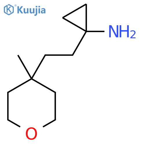 1-2-(4-methyloxan-4-yl)ethylcyclopropan-1-amine structure
