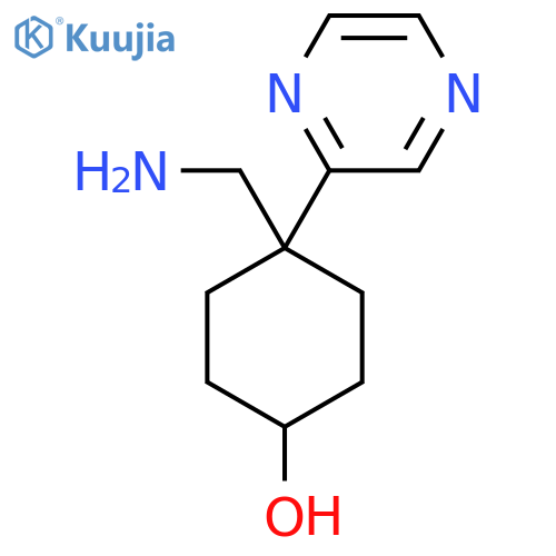 4-(Aminomethyl)-4-(pyrazin-2-yl)cyclohexan-1-ol structure
