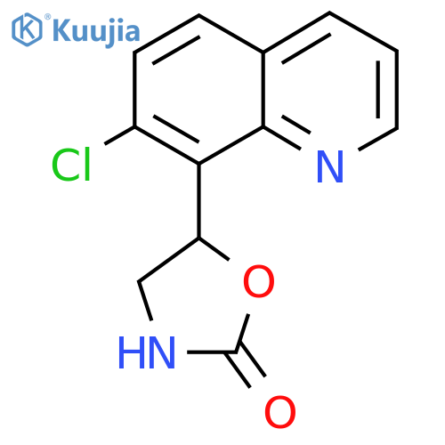 5-(7-chloroquinolin-8-yl)-1,3-oxazolidin-2-one structure