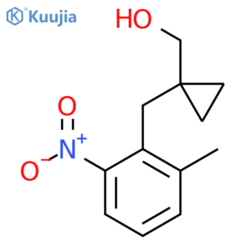 {1-(2-methyl-6-nitrophenyl)methylcyclopropyl}methanol structure
