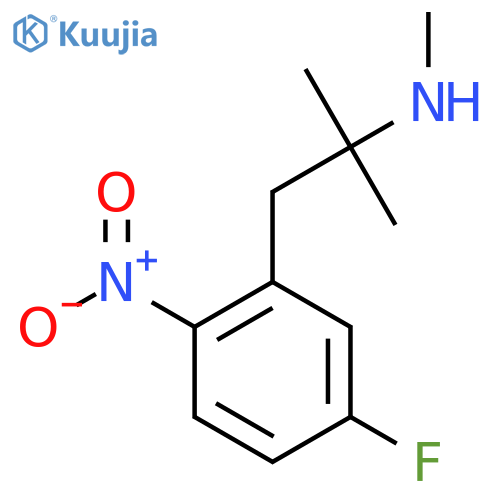 1-(5-fluoro-2-nitrophenyl)-2-methylpropan-2-yl(methyl)amine structure