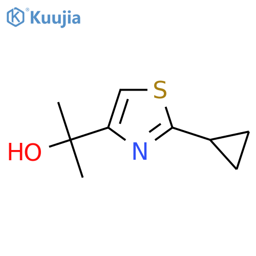 2-(2-Cyclopropyl-1,3-thiazol-4-yl)propan-2-ol structure