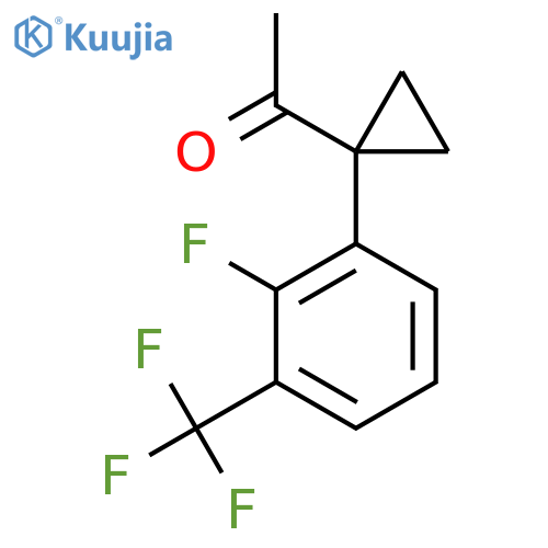 1-{1-2-fluoro-3-(trifluoromethyl)phenylcyclopropyl}ethan-1-one structure
