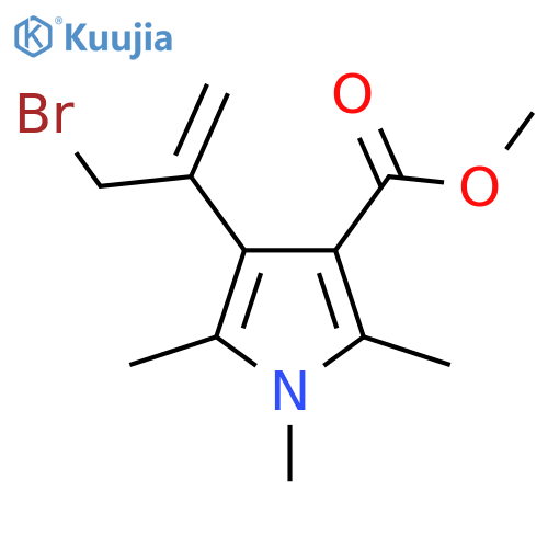 methyl 4-(3-bromoprop-1-en-2-yl)-1,2,5-trimethyl-1H-pyrrole-3-carboxylate structure