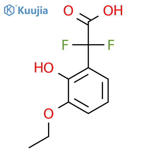 2-(3-ethoxy-2-hydroxyphenyl)-2,2-difluoroacetic acid structure