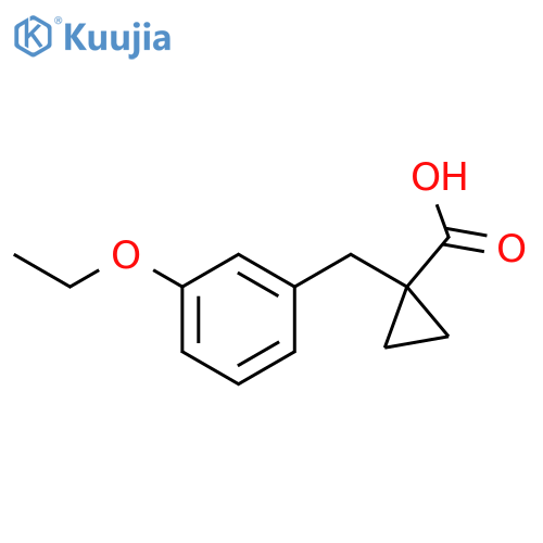 1-(3-ethoxyphenyl)methylcyclopropane-1-carboxylic acid structure