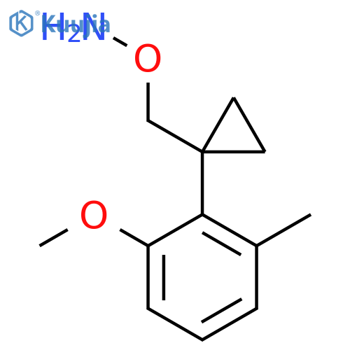 O-{1-(2-methoxy-6-methylphenyl)cyclopropylmethyl}hydroxylamine structure