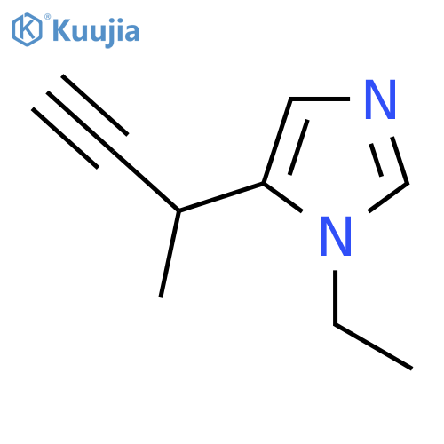 5-(but-3-yn-2-yl)-1-ethyl-1H-imidazole structure