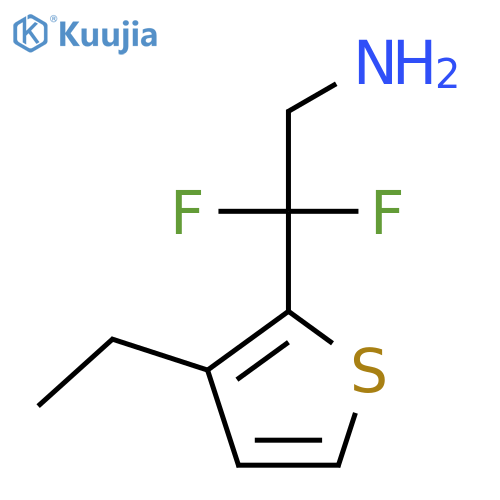 2-(3-ethylthiophen-2-yl)-2,2-difluoroethan-1-amine structure