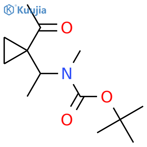 tert-butyl N-1-(1-acetylcyclopropyl)ethyl-N-methylcarbamate structure