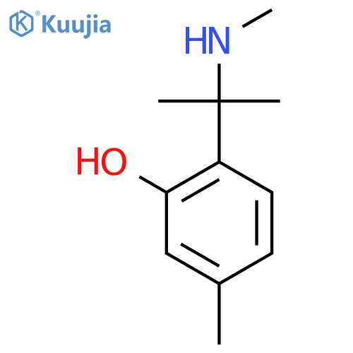5-methyl-2-2-(methylamino)propan-2-ylphenol structure