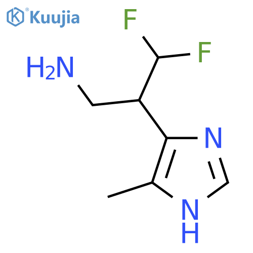 3,3-difluoro-2-(4-methyl-1H-imidazol-5-yl)propan-1-amine structure