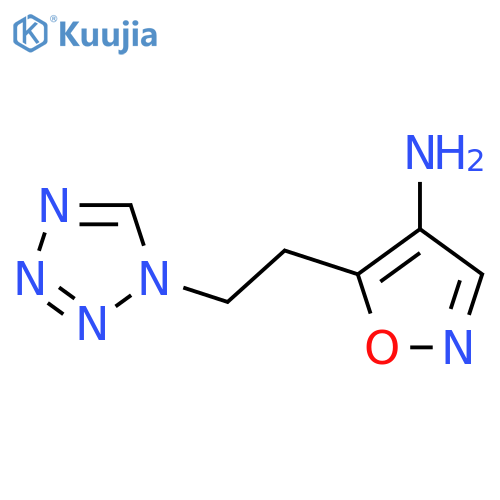 5-2-(1H-1,2,3,4-tetrazol-1-yl)ethyl-1,2-oxazol-4-amine structure