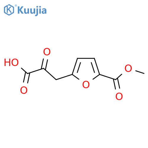 3-5-(methoxycarbonyl)furan-2-yl-2-oxopropanoic acid structure