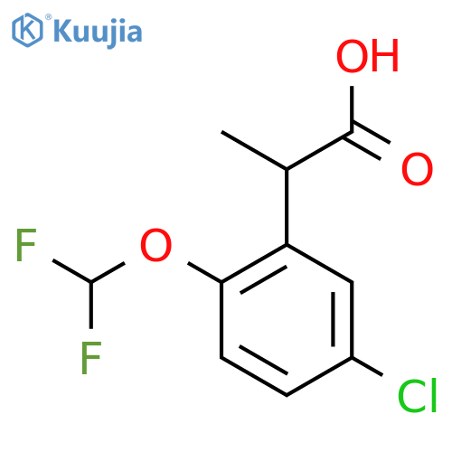 2-5-chloro-2-(difluoromethoxy)phenylpropanoic acid structure