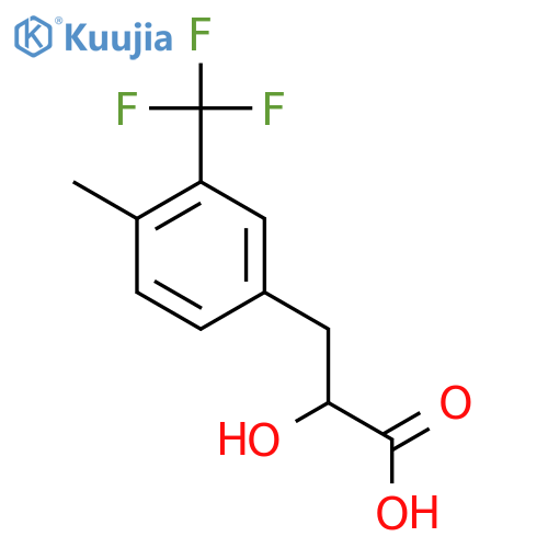 2-hydroxy-3-4-methyl-3-(trifluoromethyl)phenylpropanoic acid structure