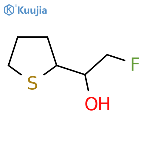2-fluoro-1-(thiolan-2-yl)ethan-1-ol structure