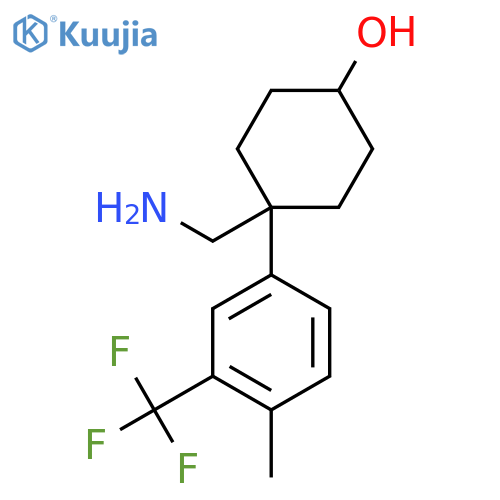 4-(aminomethyl)-4-4-methyl-3-(trifluoromethyl)phenylcyclohexan-1-ol structure