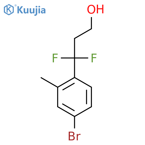 3-(4-bromo-2-methylphenyl)-3,3-difluoropropan-1-ol structure