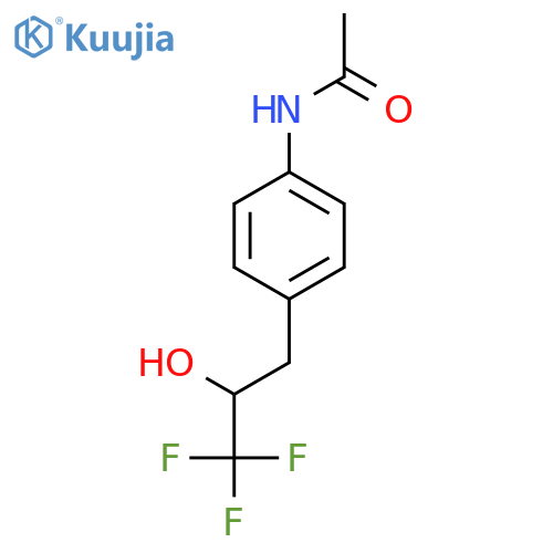 N-4-(3,3,3-trifluoro-2-hydroxypropyl)phenylacetamide structure