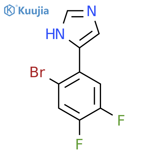 4-(2-bromo-4,5-difluorophenyl)-1H-imidazole structure