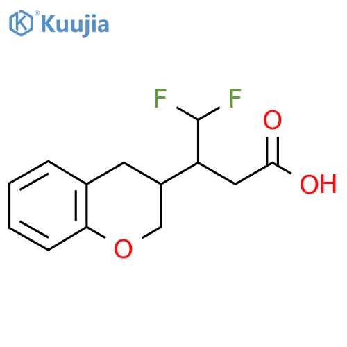 3-(3,4-dihydro-2H-1-benzopyran-3-yl)-4,4-difluorobutanoic acid structure