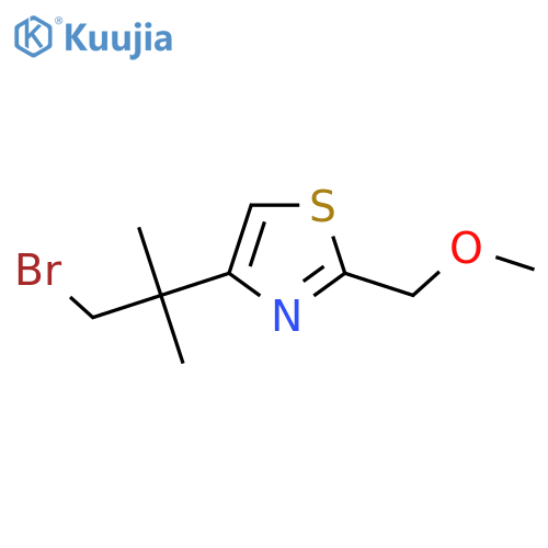 4-(1-Bromo-2-methylpropan-2-yl)-2-(methoxymethyl)-1,3-thiazole structure