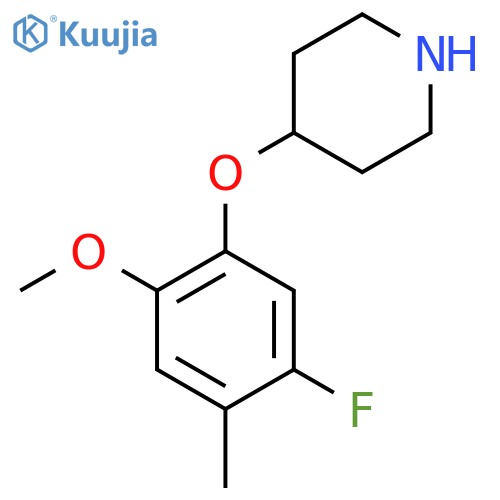4-(5-fluoro-2-methoxy-4-methylphenoxy)piperidine structure