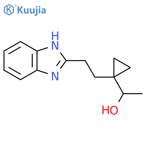 1-{1-2-(1H-1,3-benzodiazol-2-yl)ethylcyclopropyl}ethan-1-ol structure