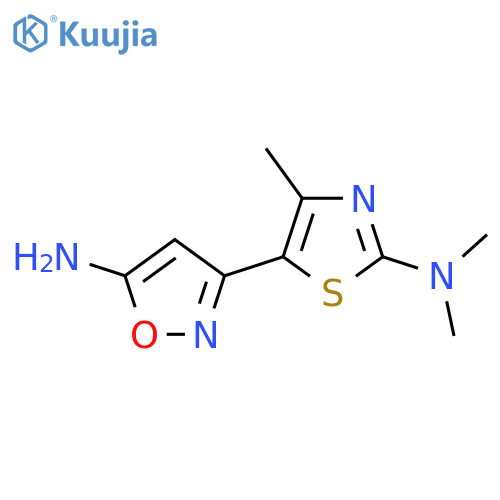3-2-(dimethylamino)-4-methyl-1,3-thiazol-5-yl-1,2-oxazol-5-amine structure