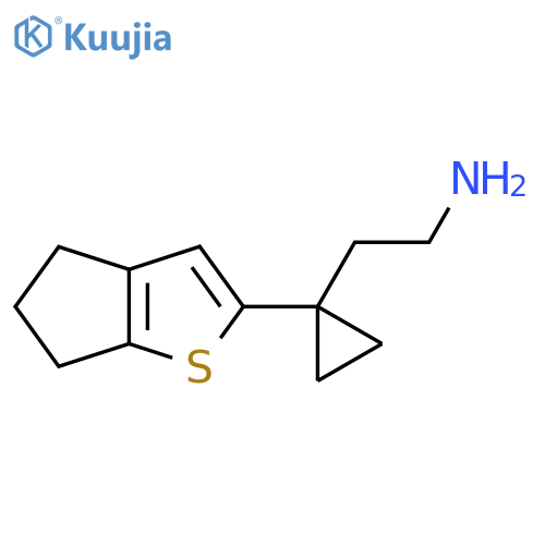 2-(1-{4H,5H,6H-cyclopentabthiophen-2-yl}cyclopropyl)ethan-1-amine structure