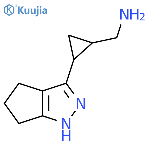 (2-{1H,4H,5H,6H-cyclopentacpyrazol-3-yl}cyclopropyl)methanamine structure