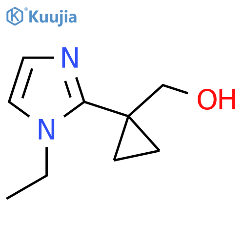 1-(1-ethyl-1H-imidazol-2-yl)cyclopropylmethanol structure