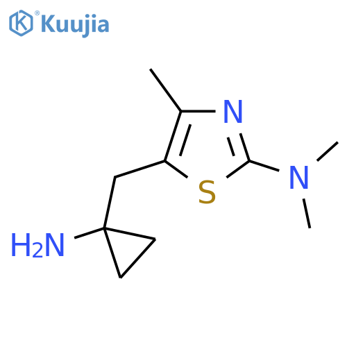 5-(1-aminocyclopropyl)methyl-N,N,4-trimethyl-1,3-thiazol-2-amine structure