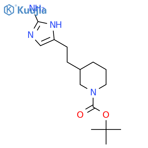 tert-butyl 3-2-(2-amino-1H-imidazol-5-yl)ethylpiperidine-1-carboxylate structure