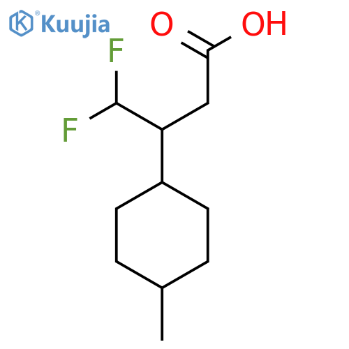 4,4-difluoro-3-(4-methylcyclohexyl)butanoic acid structure