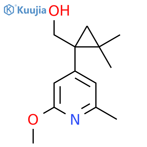 1-(2-methoxy-6-methylpyridin-4-yl)-2,2-dimethylcyclopropylmethanol structure