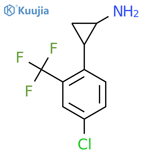 2-4-chloro-2-(trifluoromethyl)phenylcyclopropan-1-amine structure
