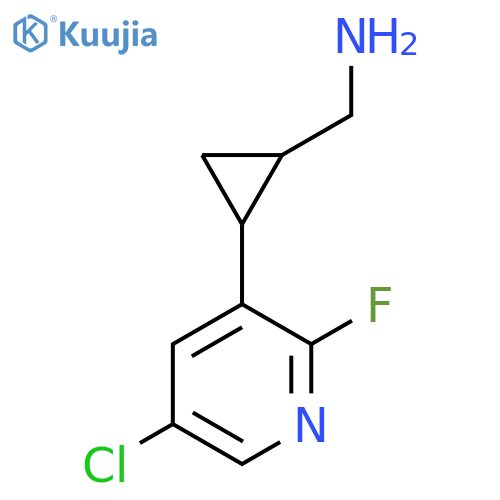 [2-(5-Chloro-2-fluoropyridin-3-yl)cyclopropyl]methanamine structure