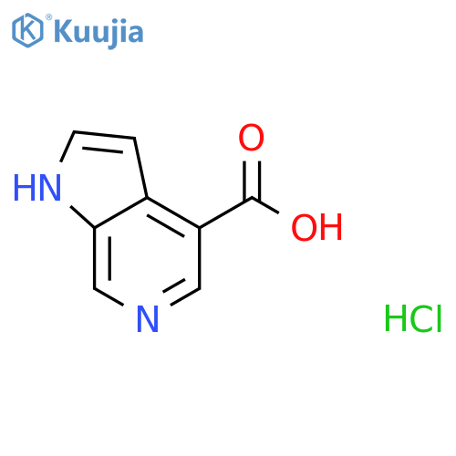 1H-pyrrolo[2,3-c]pyridine-4-carboxylic acid hydrochloride structure