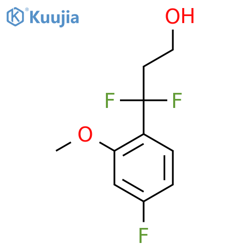 3,3-difluoro-3-(4-fluoro-2-methoxyphenyl)propan-1-ol structure