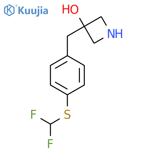 3-({4-(difluoromethyl)sulfanylphenyl}methyl)azetidin-3-ol structure