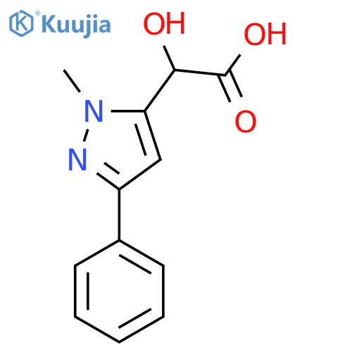 2-hydroxy-2-(1-methyl-3-phenyl-1H-pyrazol-5-yl)acetic acid structure