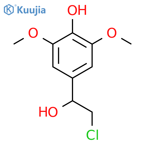 4-(2-chloro-1-hydroxyethyl)-2,6-dimethoxyphenol structure